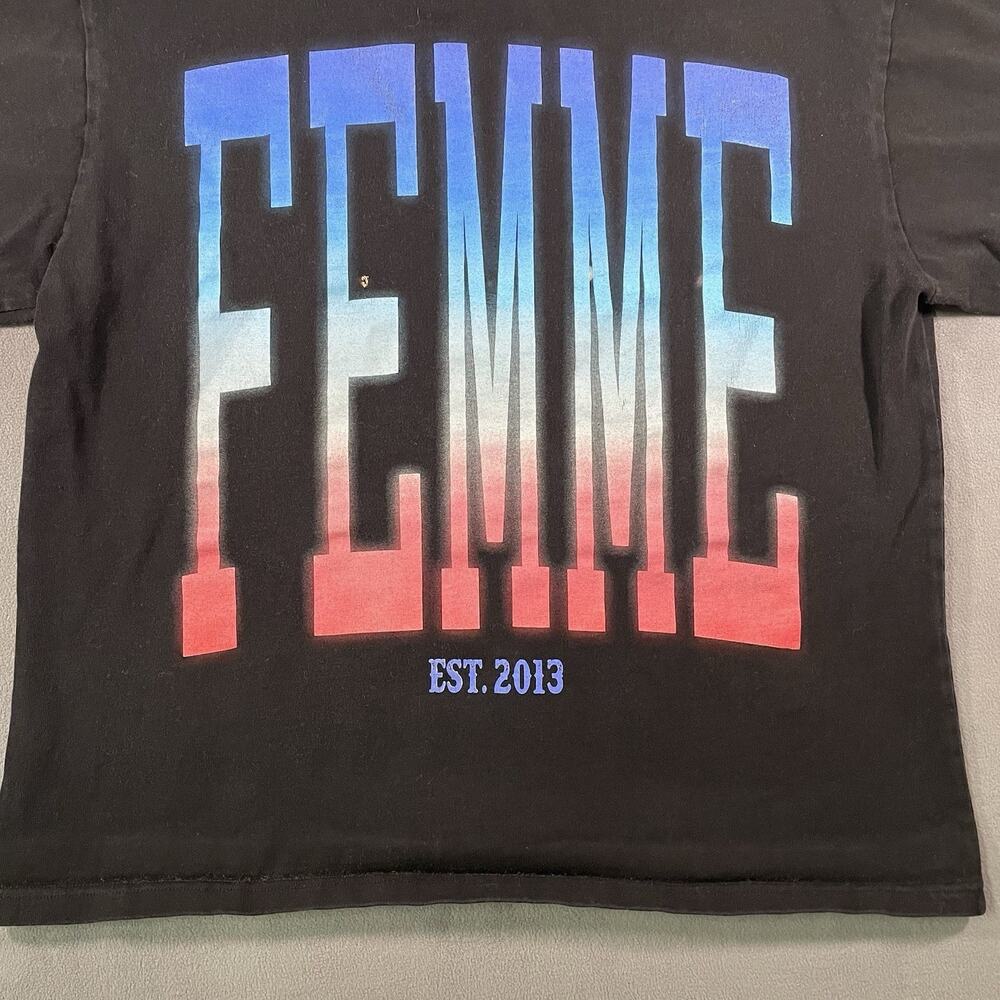 Homme Femme Heavyweight Logo Double Sided T Shirt Sz L Luxury Streetwear Hip Hop - Picture 7 of 10